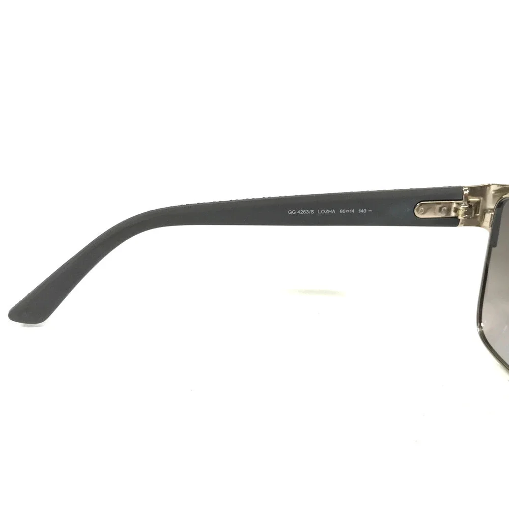 Gucci Sunglasses GG4263/S LOZHA Shiny Black Gold Frames w/ Gradient Gray Lenses